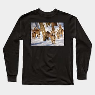 Roe buck in the forest Long Sleeve T-Shirt